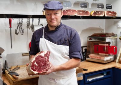 Présentation viande boucherie Abbaye